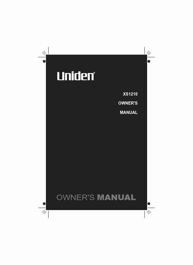 Uniden Cordless Telephone XS1210-page_pdf